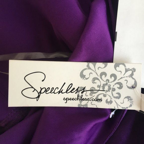 Speechless Club Jr Social Shiny Purple Dress Size S Bodycon Jewel Party Y2K New - Picture 13 of 13